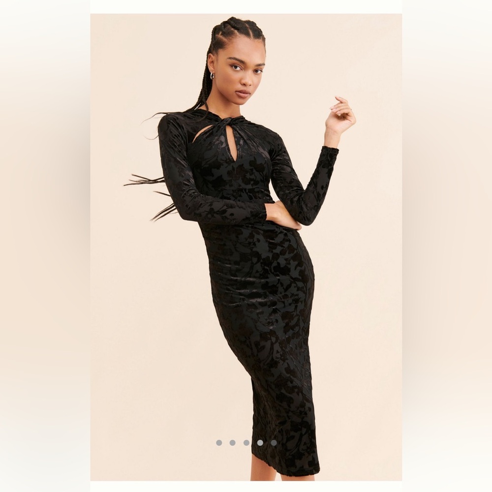 Anthropologie, Lost + Wonder Spectre Velvet Midi Dress